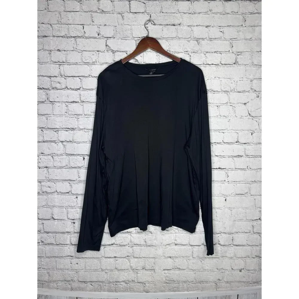Banana Republic Luxe Touch Performance Men's Long Sleeve Shirt XL‎ Black